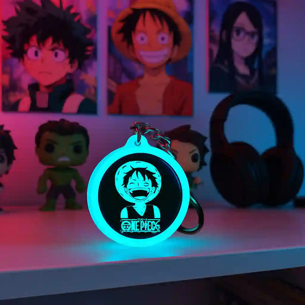 One Piece | Name Logo | Monkey D Luffy | Keychain | Glow in Dark