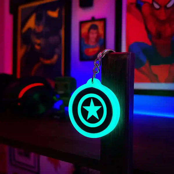 Captain America Shield | Keychain | Glow in Dark