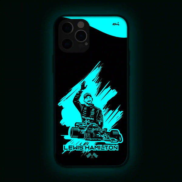 Lewis Hamilton | Mercedes | F1 (Formula 1) | Glow in Dark | Phone Cover | Mobile Cover (Case) | Back Cover