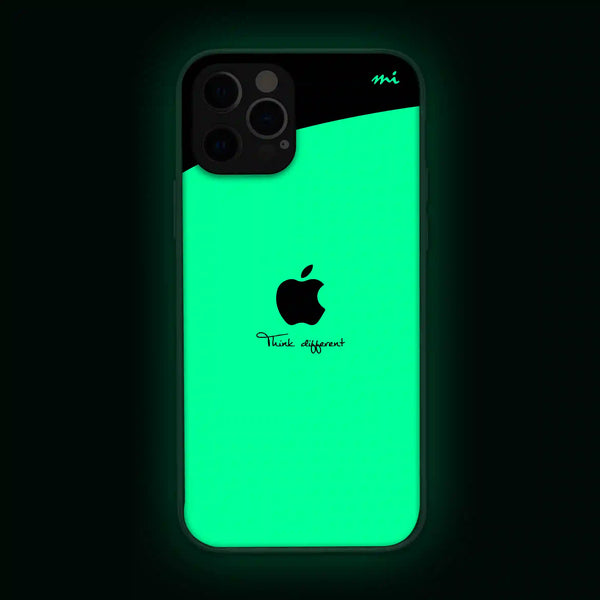 Apple Logo Think Different | Glow in Dark | Phone Cover | Mobile Cover (Case) | Back Cover