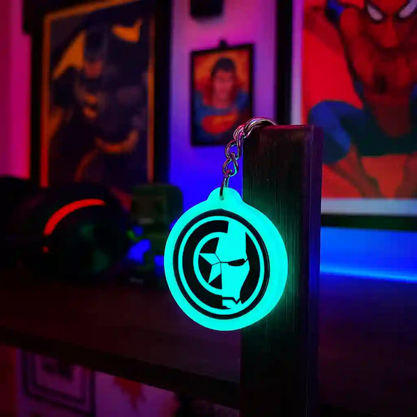 Ironman vs Cap | Keychain | Glow in Dark