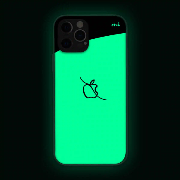 Apple Logo Line Art | Glow in Dark | Phone Cover | Mobile Cover (Case) | Back Cover