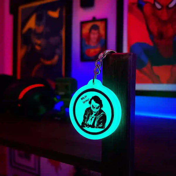 Why so serious (Joker) | Keychain | Glow in Dark