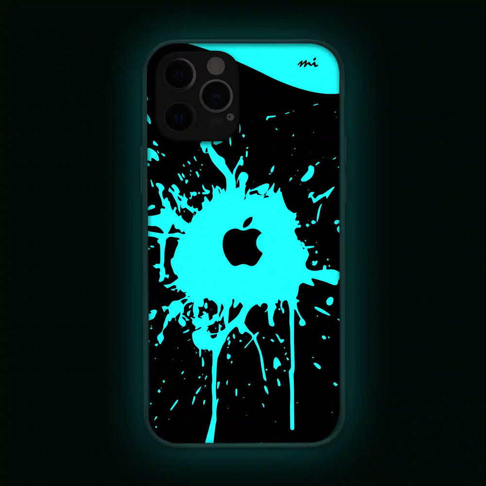 Apple Logo Splash Glow in Dark Phone Cover Mobile Cover (Case) Back  Cover