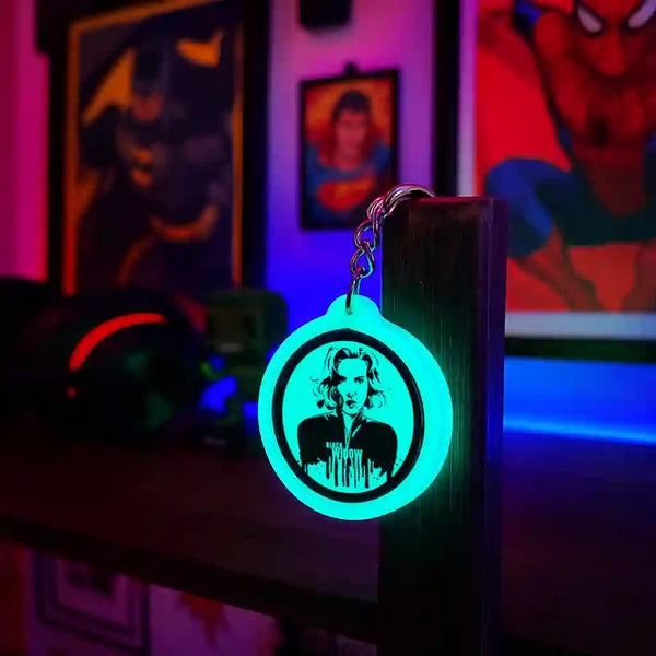 Black Widow (Face) | Keychain | Glow in Dark