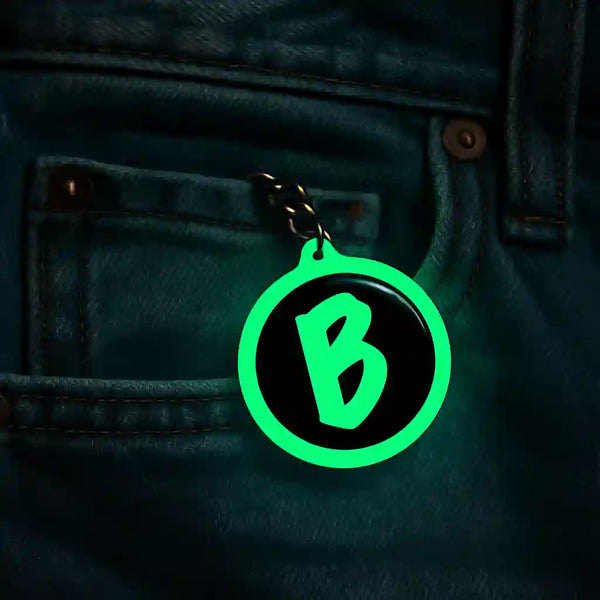 B | Keychain | Glow In Dark