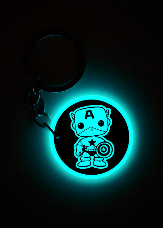 Baby Captain America | Keychain | Glow in Dark