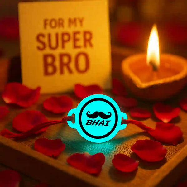 Bhai Mustache | Rakhi | Glow in Dark