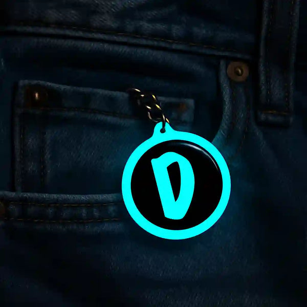 D | Keychain | Glow In Dark