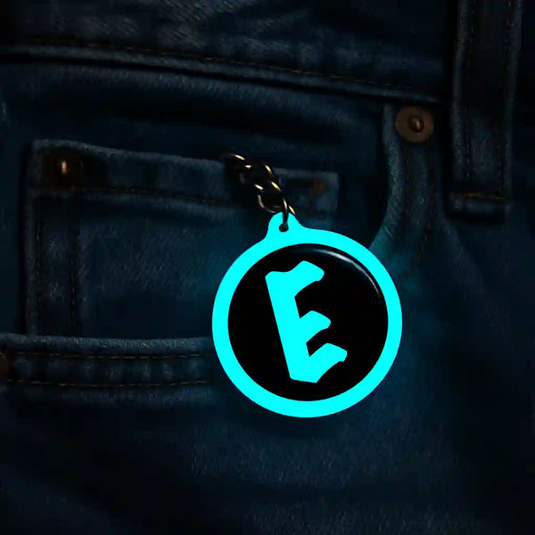 E | Keychain | Glow In Dark