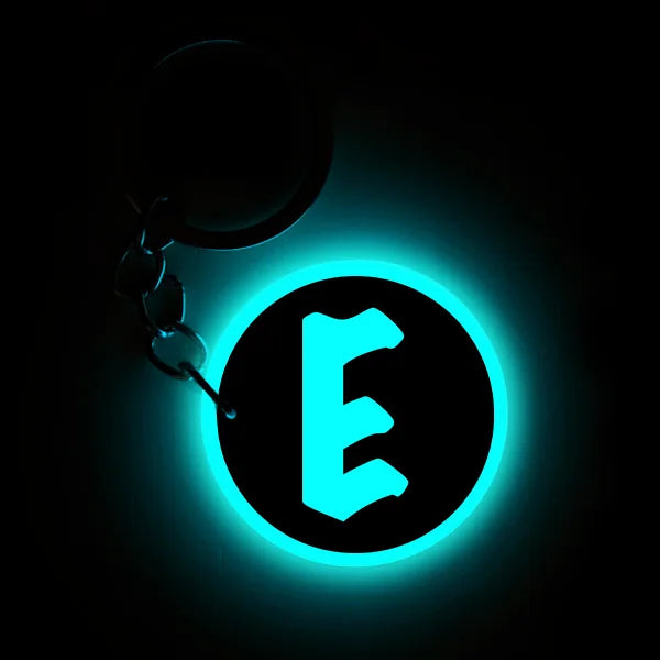 E | Keychain | Glow In Dark