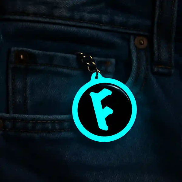F | Keychain | Glow In Dark