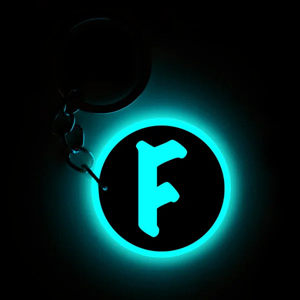 F | Keychain | Glow In Dark