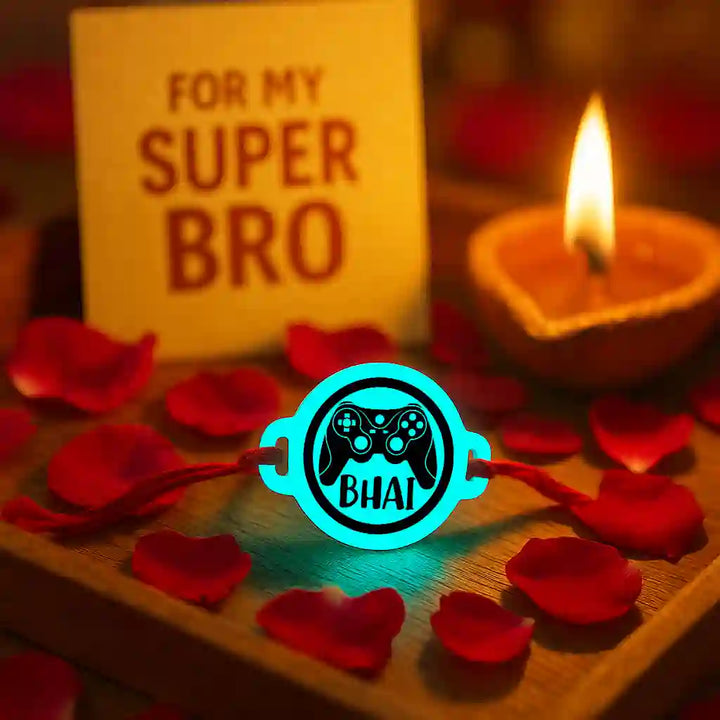 Gamer Rakhi Gamer Bhai | Rakhi | Glow in Dark – Mi Glow Store
