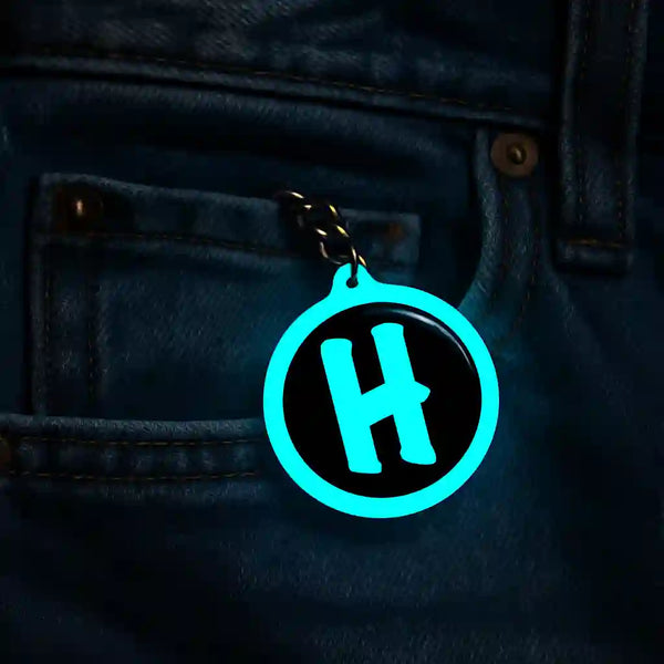 H | Keychain | Glow In Dark