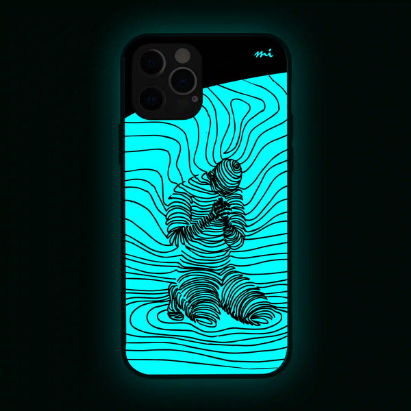 Praying Man | Line Art | Abstract | Glow in Dark | Phone Cover | Mobile Cover (Case) | Back Cover
