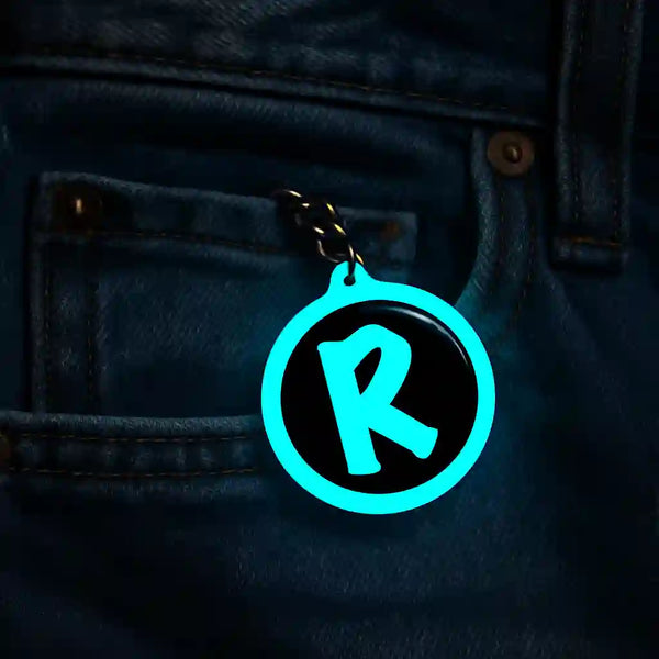 R | Keychain | Glow In Dark