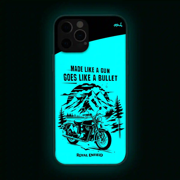 Royal Enfield Classic | Bikes | Glow in Dark | Phone Cover | Mobile Cover (Case) | Back Cover