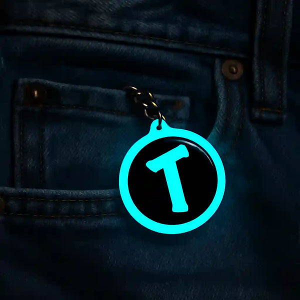 T | Keychain | Glow In Dark