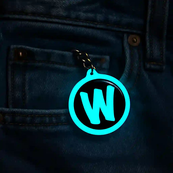 W | Keychain | Glow In Dark