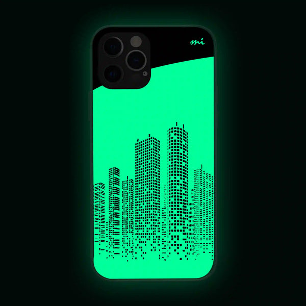 Dotted Buildings Art | Abstract | Glow in Dark | Phone Cover | Mobile Cover (Case) | Back Cover