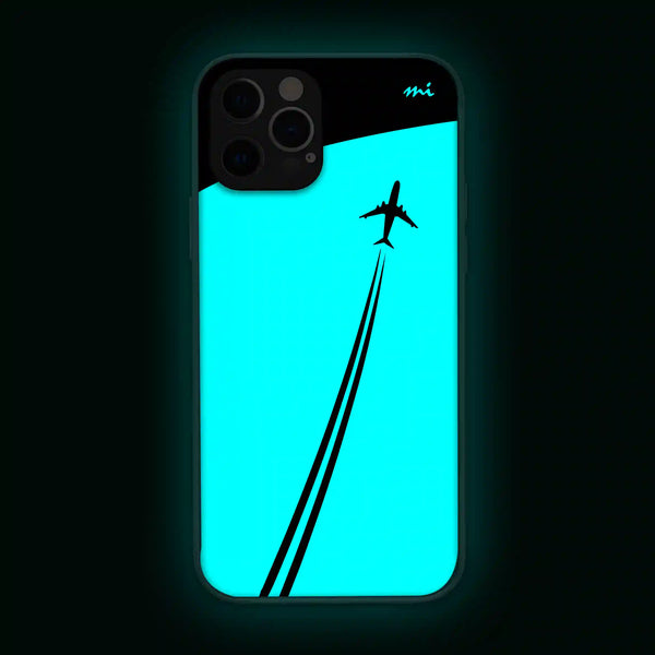 Flight Trace | Plane | Abstract | Glow in Dark | Phone Cover | Mobile Cover (Case) | Back Cover