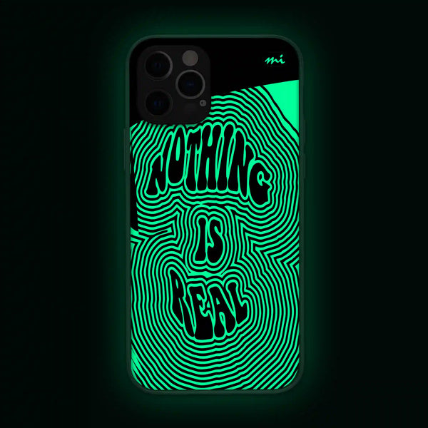 Nothing Is Real | Line Art | Abstract | Glow in Dark | Phone Cover | Mobile Cover (Case) | Back Cover