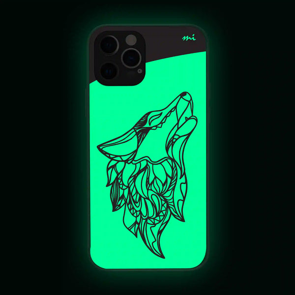 Wolf | Line Art | Abstract | Glow in Dark | Phone Cover | Mobile Cover (Case) | Back Cover