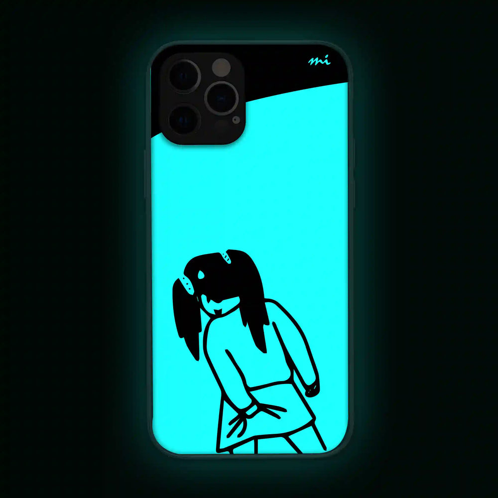 Girl Scratching Cuties Glow in Dark Phone Cover Mobile