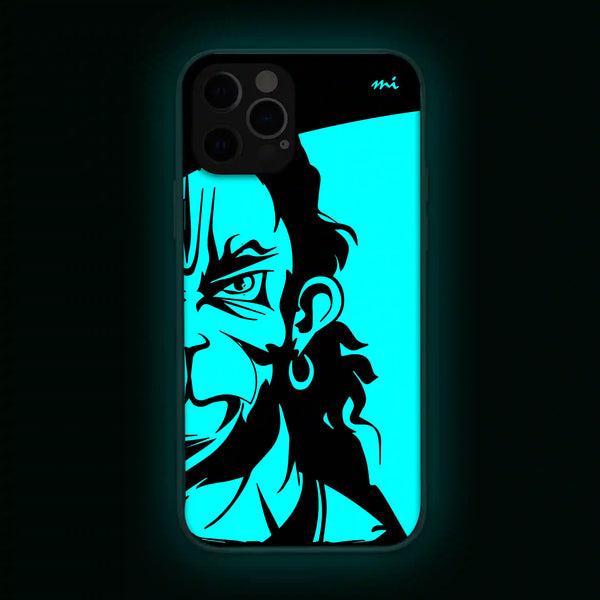 Hanuman with Half Face | Gods | Glow in Dark | Phone Cover | Mobile Cover (Case) | Back Cover