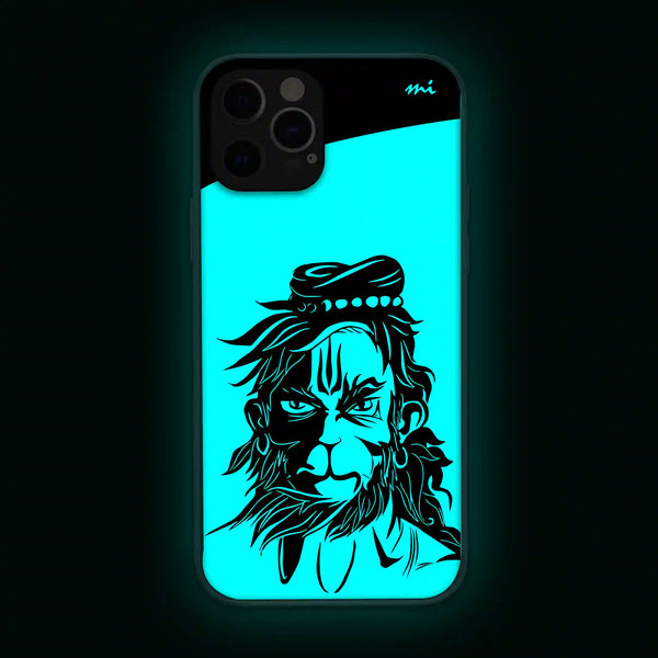 Hanuman with Full Face | Gods | Glow in Dark | Phone Cover | Mobile Cover (Case) | Back Cover