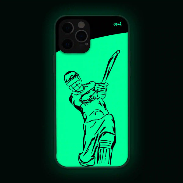 Dhoni | Cricket | Sports | Glow in Dark | Phone Cover | Mobile Cover (Case) | Back Cover