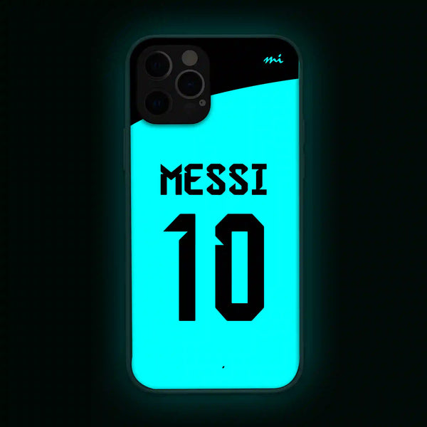 10 Messi | Football | Sports | Glow in Dark | Phone Cover | Mobile Cover (Case) | Back Cover