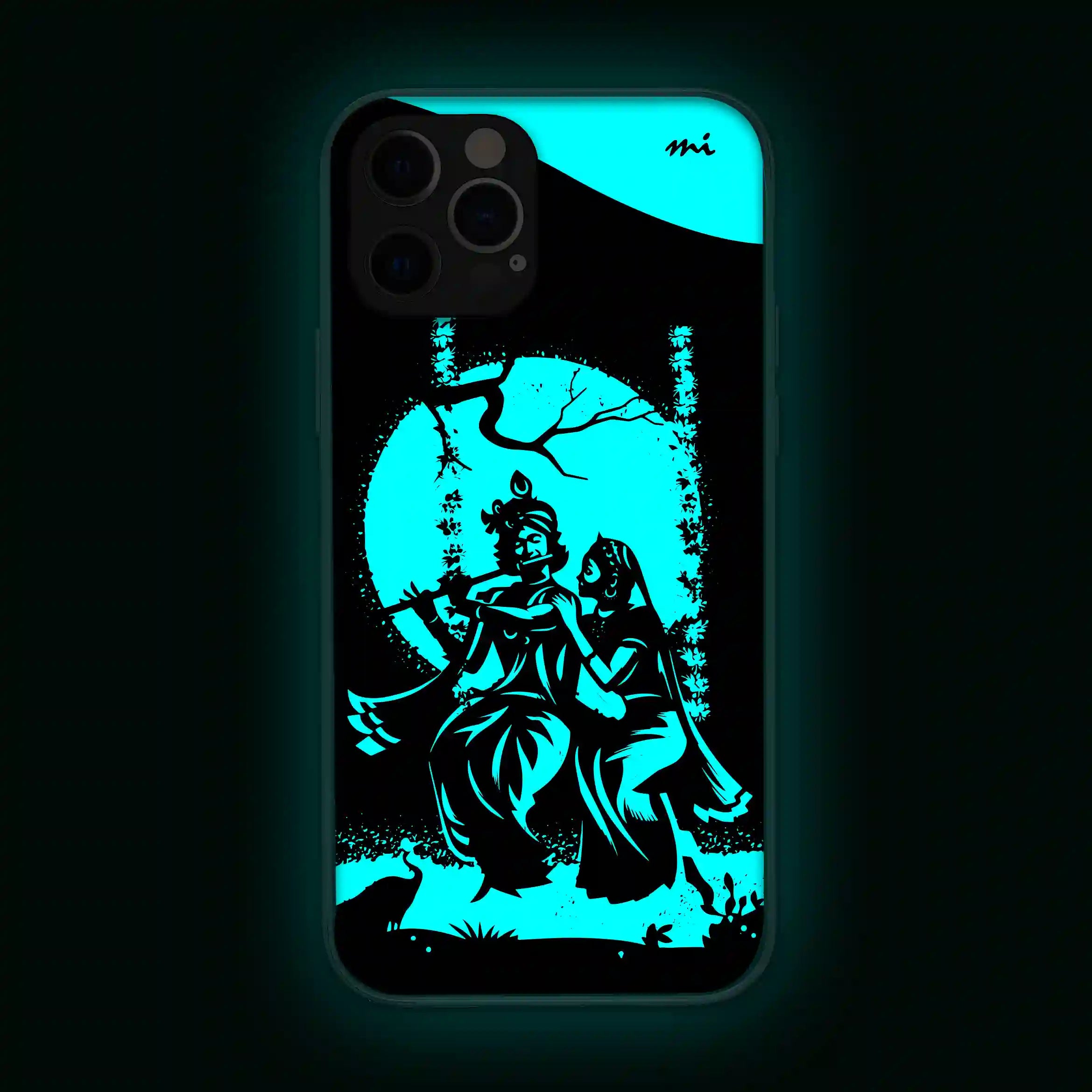 Radha Krishna Gods Glow in Dark Phone Cover Mobile Cover (Case)  Back Cover - Main Image
