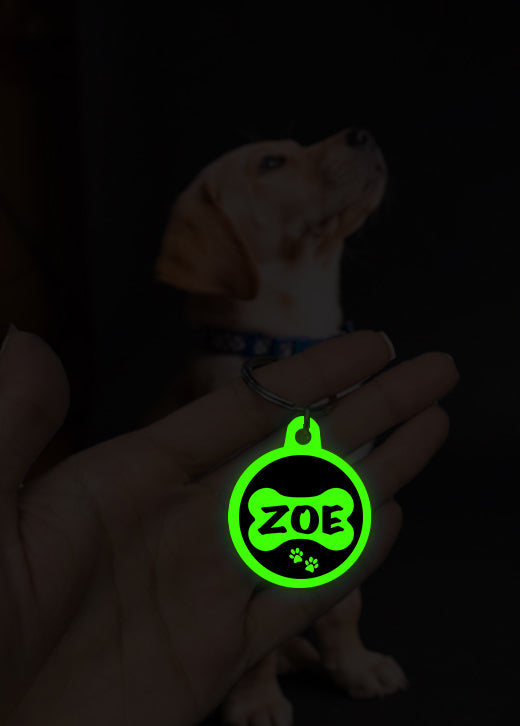 Zoe | Dog Tag | Glow in Dark
