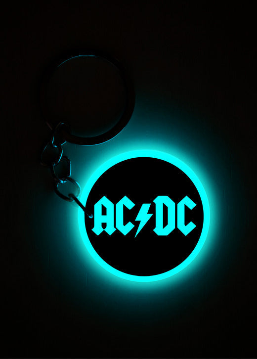 AC DC | Blue and Green Keychain |Glow in Dark | – Mi Glow Store