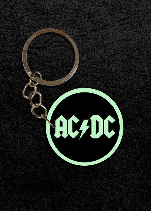 AC DC | Blue and Green Keychain |Glow in Dark | – Mi Glow Store