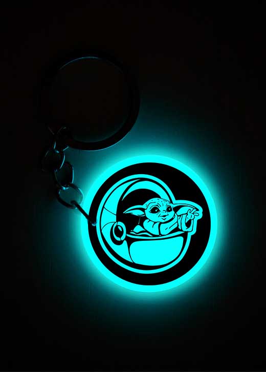 Baby Yoda | Keychain | Glow in Dark