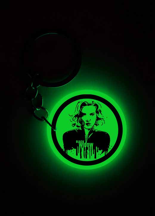 Black Widow (Face) | Keychain | Glow in Dark – Mi Glow Store