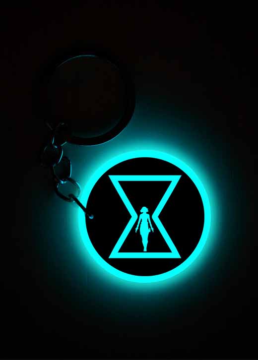 Black Widow (Logo) | Keychain | Glow in Dark