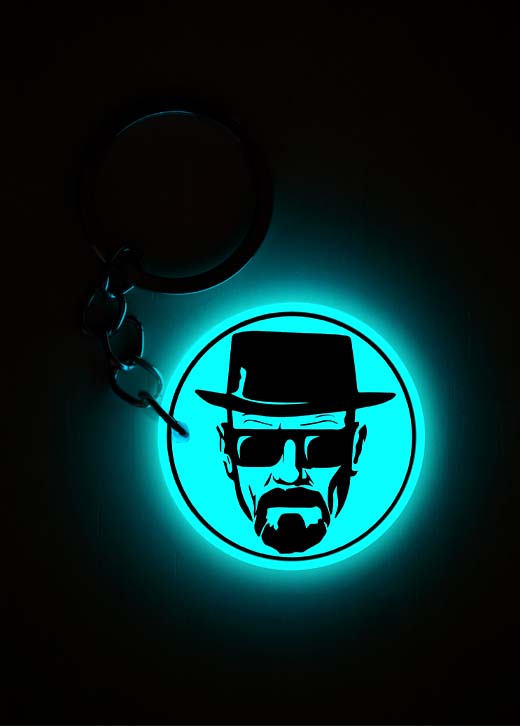 Heisenberg (Breaking Bad) | Keychain | Glow in Dark
