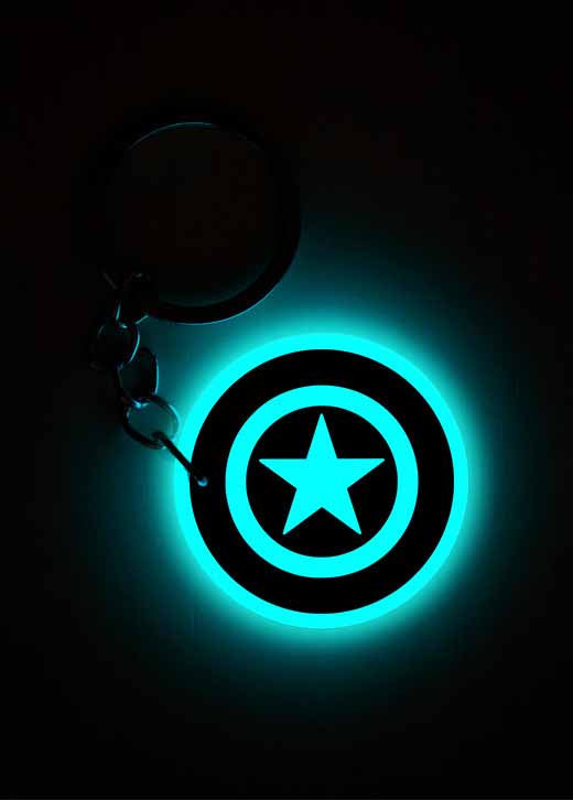 Captain America Shield | Keychain | Glow in Dark
