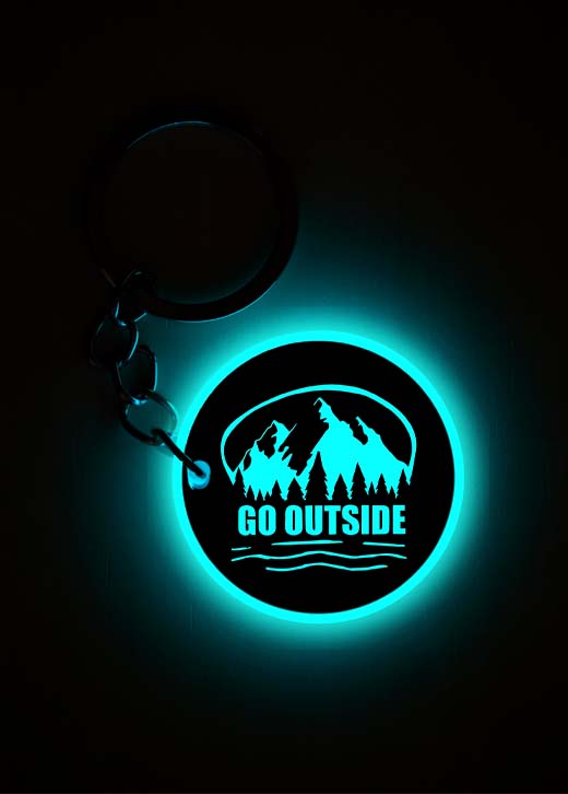 Go Outside (Travel) | Keychain | Glow in Dark