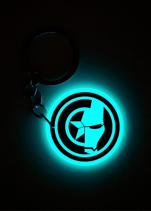Ironman vs Cap | Keychain | Glow in Dark