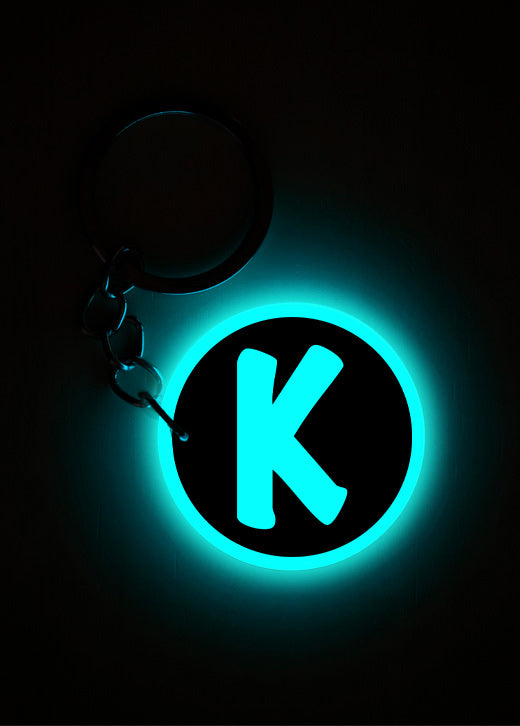 K | Keychain | Glow In Dark