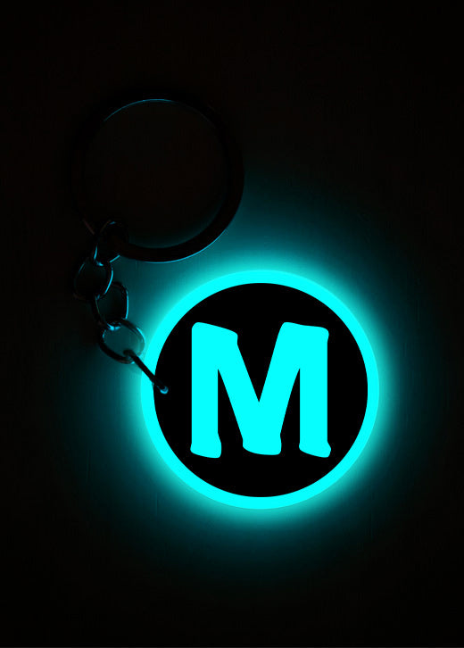 M | Keychain | Glow In Dark