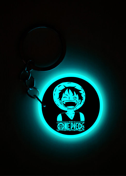 One Piece | Name Logo | Monkey D Luffy | Keychain | Glow in Dark