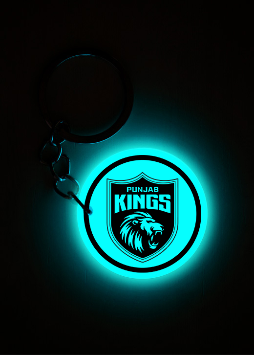 Punjab Kings (PBKS) | Keychain | Glow in Dark