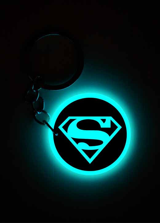 Superman | Keychain | Glow in Dark