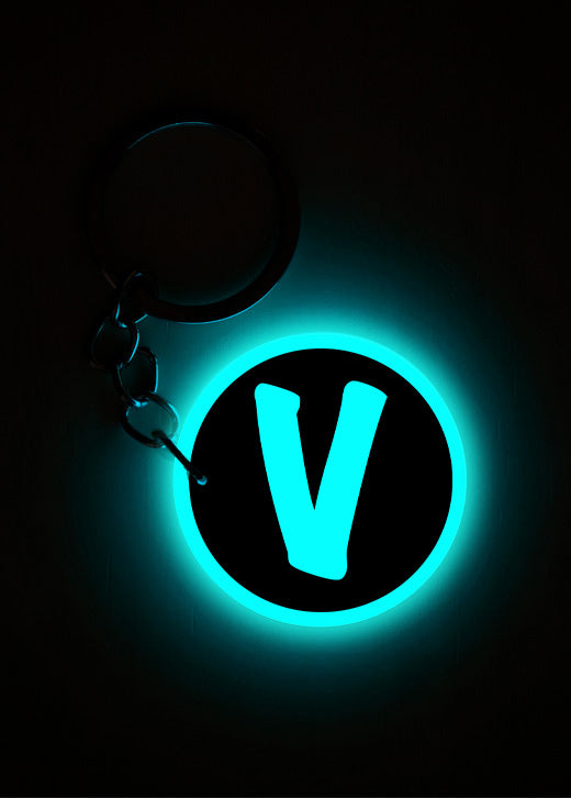 V | Keychain | Glow In Dark